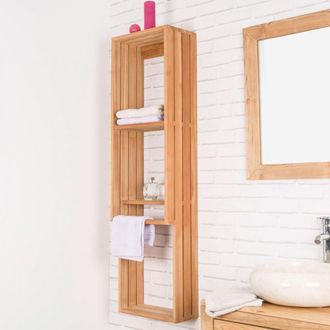 Wanda Collection Columna Toallero Suspendida De Teca Carla