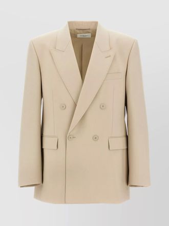 Saint Laurent double-breasted blazer with buttoned cuffs