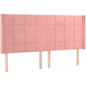 vidaXL Cabecero Con Led De Terciopelo Rosa 203x16x118/128 Cm Vidaxl