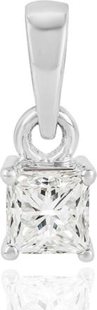 Bespoke Princess Cut White Gold Pendant