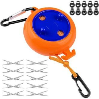 OEM Juego De Tendedero Crezuo, Antienredos, Extensible, Para Secar Ropa, Ba&ntilde;o, Camping Al Aire Libre - Crezuo