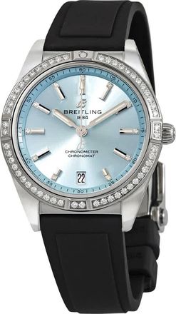 Breitling Chronomat Automatic Diamond Ice Blue Dial Ladies Watch G10380591C1S1