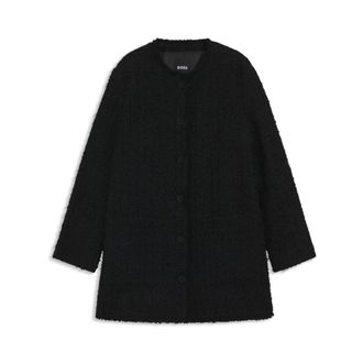 HUGO BOSS Dames, Mantels, Zwart, Maat: M Katoen