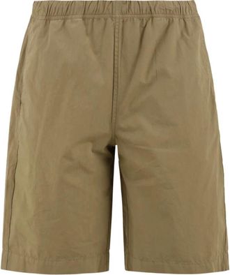 Paul Smith Shorts met elastische tailleband - Heren - Korte Broeken - Groen - L - Katoen - Korte Broeken