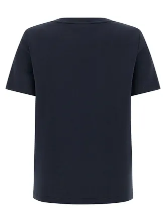 Max Mara Cotton Blend Scuba Jersey T-shirt - Navy