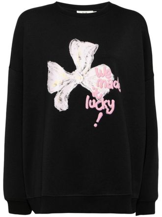 B+ab graphic-print sweatshirt - women - Cotton/Polyester/Spandex/Elastane - S - Black
