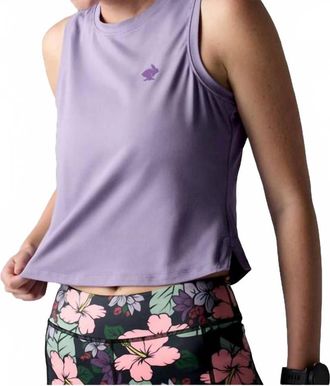 Rabbit Womens Ez Cropped Tank Top In Chalk Violet
