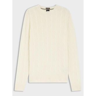 HUGO BOSS Cable-Knit Sweater In Wool And Cashmere, Size XX-Large