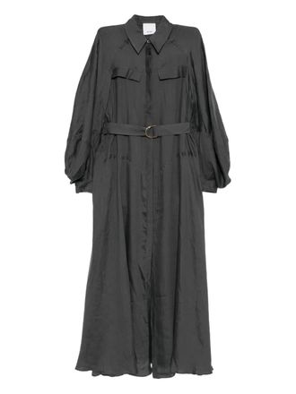 Acler Pennarly dress - women - Linen/Flax/Lyocell/Nylon - 14 - Grey