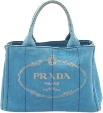 Prada Pre-owned Tote Bags, female, Blue, Size: ONE SIZE Pre-owned Vintage Tote Bag