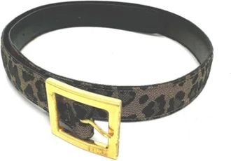 Fendi Pre-owned Fabric belts - Dames - Vintage Accessoires - Bruin - ONE Size - Vintage