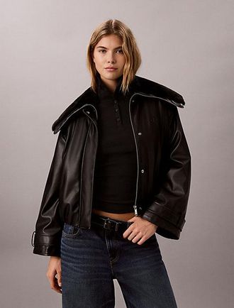 Calvin Klein Cazadora Bomber De Piel Sint&eacute;tica