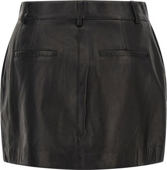 P.A.R.O.S.H. Lambskin Leather Mini Skirt