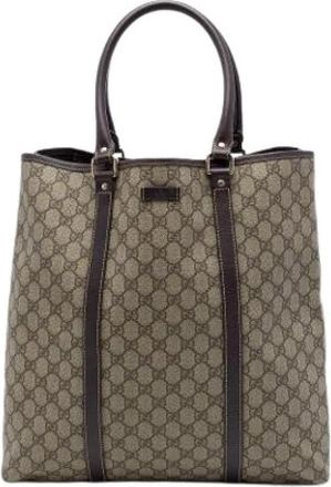 Gucci Pre-owned Vintage Tote Bag - Dames - Vintage Shopper - Beige - ONE Size - Leer - Vintage