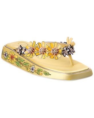 Roger Vivier Satin & Leather Sandal