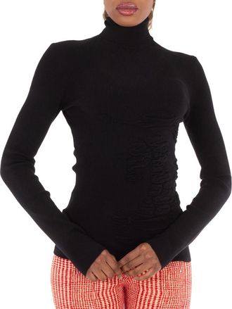 Burberry Equestrian Knight Turtleneck Sweater, Size XX-Small