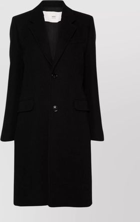 Ami single-breasted wool coat with rear vent