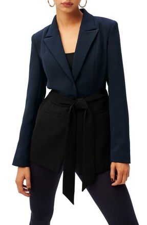 Good American Fit & Flatter Belted Blazer in Navy001 at Nordstrom, Size 3