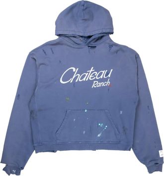 Gallery Dept. Felpa Château Ranch con cappuccio ed effetto vissuto - Blu