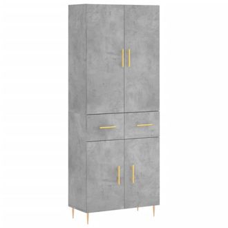 Berkfield Home Highboard Concrete Grey 69.5x34x180 cm Engineered Wood