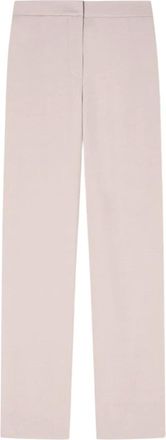Emporio Armani Straight Trousers, female, Beige, Size: XL Straight Trousers in Washed Twill