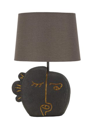 Mauro Ferretti L&aacute;mpara de mesa de resina negra &oslash; 27,5x39,5 cm