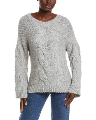Naadam Luxe Lofty Alpaca-Blend Cable Boatneck Sweater