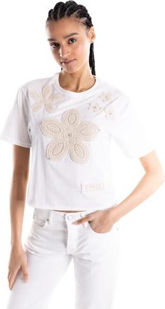 5 Progress Bianca T-shirt - Dames - T-shirts - Wit - S - Katoen - Tops