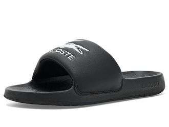 Lacoste Serve Slides 1.0 Mens Sandals Black/White : 13 M, Synthetic