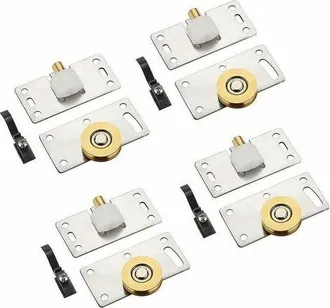 OEM 4 Pares De Rodillos Para Puertas Correderas De Armarios, Poleas Para Puertas Correderas, Ruedas Deslizantes Para Muebles, Gu&iacute;as Con Rodamientos De Bol