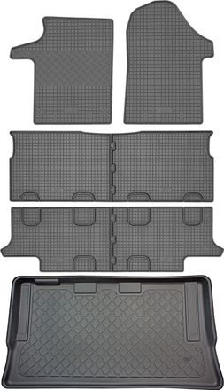 OEM Juego De Alfombrillas De Goma Para Coche Y Maletero Para Mercedes Clase V W447 Van (5 Puertas) A Partir De Junio De 2014