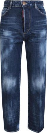 Dsquared2 Blauwe Jeans met Distressed Effect - Dames - Slim Fit Jeans - Blauw - XL - Katoen - Jeans