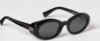 Miu Miu Occhiali da sole ovali in acetato con fantasia tartarugata