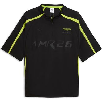 Puma x AMF1 Lifestyle Short Sleeve Quarter Zip Jersey in Puma Black at Nordstrom, Size Xx-Large