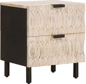 vidaXL Armario De Noche 40 X 33 X 46 Cm Madera De Mango Maciza Vidaxl