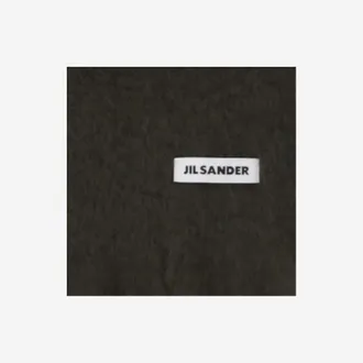 Jil Sander Womens Scarf Mohair-Blend Dark Green Scarfs