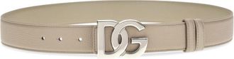 Dolce & Gabbana Beige Logo Buckle Belt