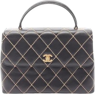 Chanel Pre-owned Handbag - Dames - Vintage Handtas - Zwart - ONE Size - Leer - Vintage