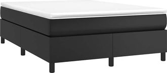 vidaXL Estructura De Cama Sin Colch&oacute;n Cuero Sint&eacute;tico Negro 140x190 Cm Vidaxl