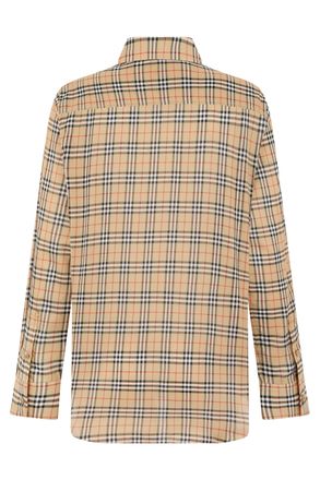 Burberry Checked Cotton Shirt - Beige
