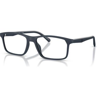 Emporio Armani 56mm Rectangle optical glasses in Blue at Nordstrom