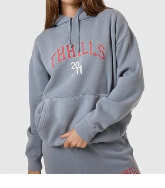 Thrills Stadium Fleece Hoodie In Smog