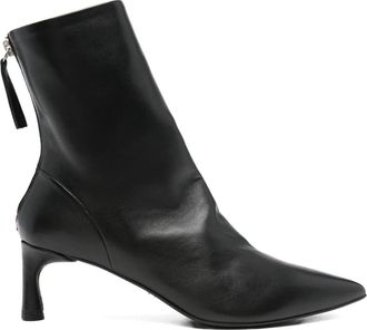 Halmanera Laarzen met puntige neus en rits - Zwart