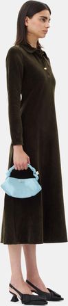 Ganni Satin Mini GANNI Bou Bag in Icy Blue Polyester Womens