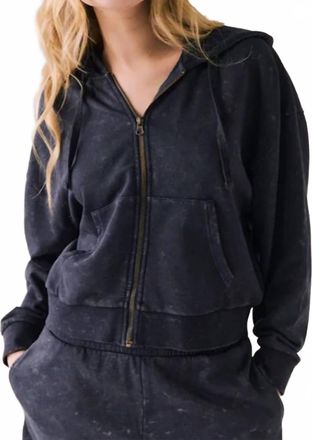 Chaser Abilene Zip Up Top In Navy