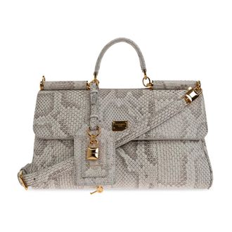 Dolce & Gabbana Dames, Tassen, Grijs, Maat: ONE Size Katoen