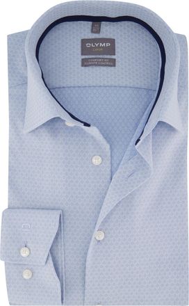 Olymp overhemd lichtblauw comfort fit semi-wide collar