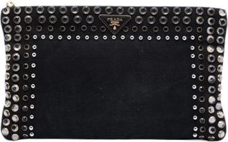 Prada Pre-owned Clutches, female, Black, Size: ONE SIZE Pre-owned Vintage Clutch