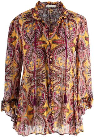 Etro Multi Coloured Floral Silk Blouse Size XXS