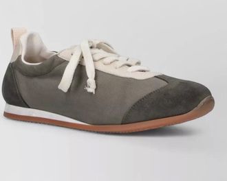 Uma Wang low top sneakers contrast sole pull tab